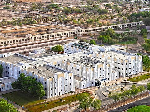 Tawam Hospital in Al Ain, where doctors removed the largest-recorded thyroid gland in medical history from a 44-year-old female patient.