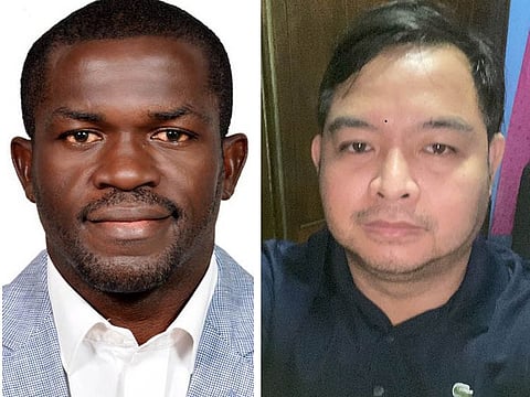 Eric (left), a Qatar expatriate originally from Nigeria, and Filipino Jose, an engineer, were among the lucky winners in Friday's Mahzooz draw.