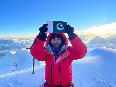 Sirbaz Khan raised Pakistan's flag on the seventh highest mountain Dhaulagiri in October 2021.