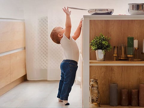 Keeping potentially dangerous items out of children's reach is among the safety tips