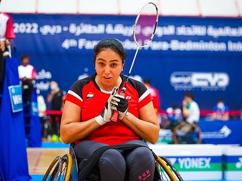 Egypt's Shaimaa Abdellatif is all smiles after reaching the semi-finals.
