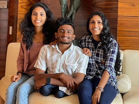 Alif with Archana and Arya in Dubai