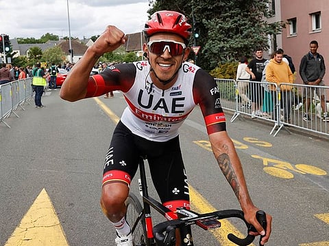 Sebastian Molano was guided by Oliviero Troia into the final kilometre where he came from behind to overtake his rivals in the closest of photo finishes.