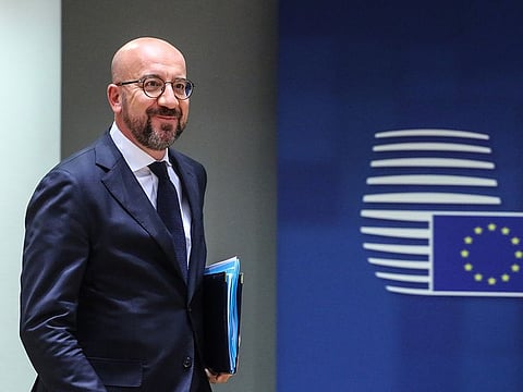 Charles Michel, president of the European Council, on the first day of a special European Union (EU) leaders summit at the European Council headquarters in Brussels, Belgium, on Monday, May 30, 2022.