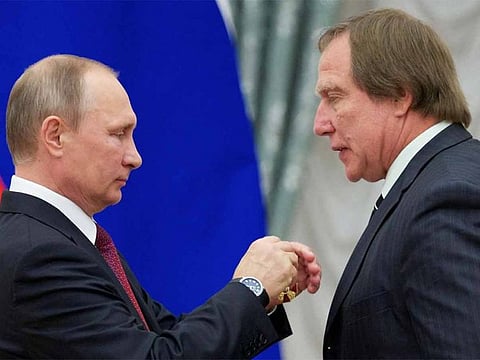 File photo: Russian President Vladimir Putin and Sergei Roldugin.