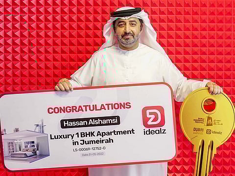 Hassan Alshamsi has won a luxurious one-bedroom apartment in the upscale Madinat Jumeirah Living development