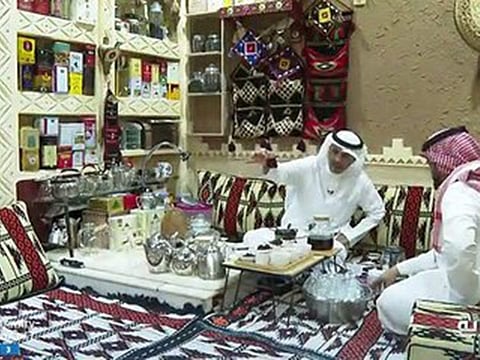 Abu Abdullah (left) has allocated a room in his house as a quasi-museum displaying different brands — old and new.