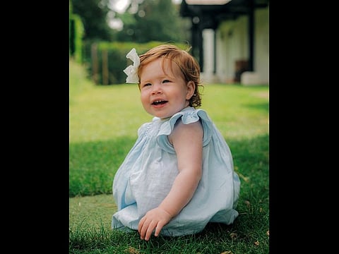 Lilibet Diana Mountbatten-Windsor, daughter of Britain's Prince Harry and Meghan, Duchess of Sussex, reacts in Windsor, Britain June 4, 2022.