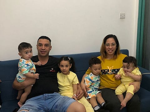 Bernadette Panganivan with her family