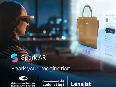 A poster from the hackathon illustrates how online shoppers can virtually see their purchase in Augmented Reality