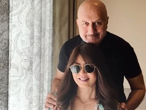 Anupam Kher with Mahima Chaudhary