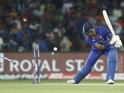 India's Hardik Pandya is bowled by South Africa's Wayne Parnell during the 2nd T20I match at Barabati Stadium in Cuttack. The third T20 of the five-match series is tomorrow.