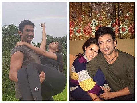 Sushant Singh Rajput with Rhea Chakraborty and with Sara Ali Khan