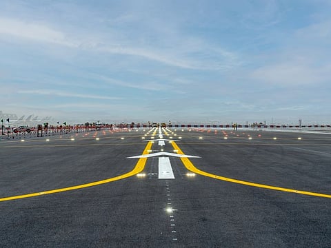 The northern runway at DXB after the rehabilitation work was carried out over a 45-day period.