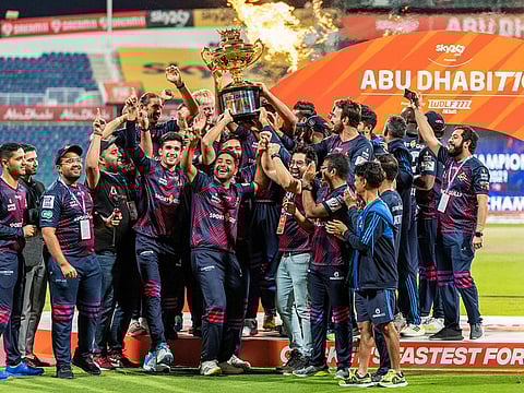 Deccan Gladiators team are a happy bunch after winning the Abu Dhabi T10 crown last year.