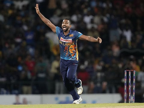 Chamika Karunaratne produced a brilliant spell to guide Sri Lanka to victory in the second One Day International n Pallekele on Thursday.