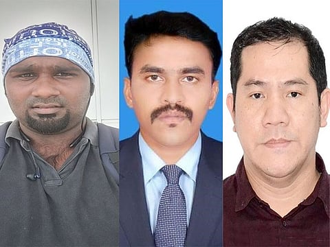 From left: Winners Syam, Veera and Norman.