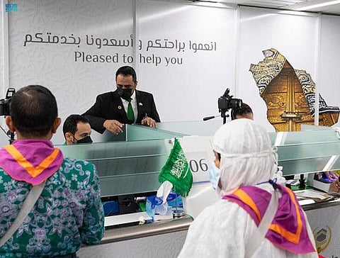 Pilgrims getting access at the Mecca Route" initiative before leaving their home country for Saudi Arabia
