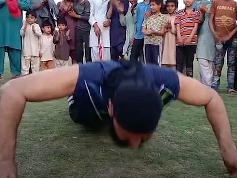 Hafiz performed 68 push-ups on thumbs to break the record of 61 push-ups held by the Russian and had sent evidences to the management of Guinness Book of the World Records in December 2021 and won the Guinness certificate.
