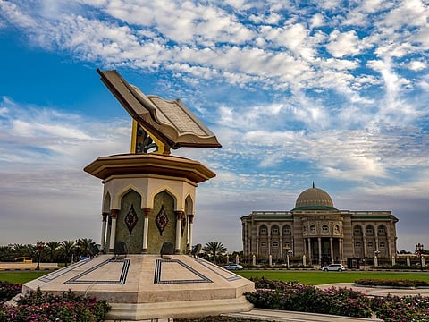 Sharjah's selection as Guest of Honour reflects the emirate's decades-long cultural project, Sharjah Book Authority said. Seen here is 'Quran Roundabout' in Sharjah, which is surrounded by various landmarks
