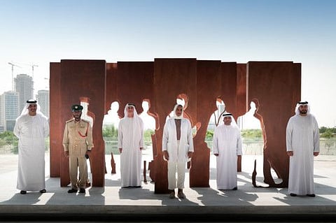 The innovative art installation comprises 17 panels that come together to create an eye-catching tableau of a police officer, first aider, nurse, doctor, volunteer and cleaner.