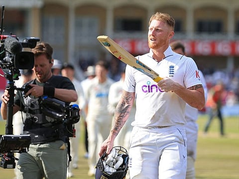 England's captain Ben Stokes celebrates after guiding England to victory over New Zealand in the second Test. The all-rounder's illness is a cause of worry for the hosts.