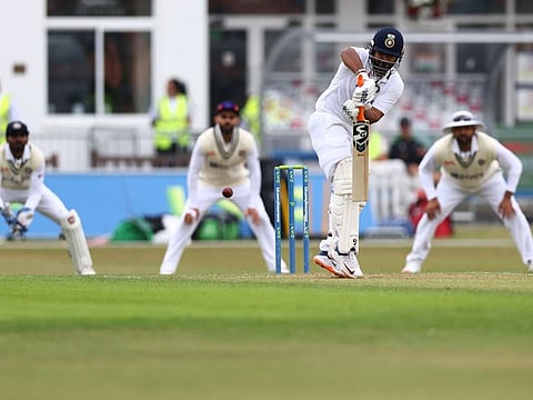 Rishabh Pant led Leicestershire's chase against India on the second day of the tour game at Leicestershire on Friday.