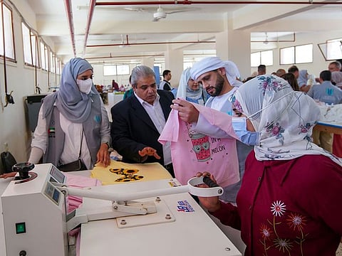 Sharjah's Big Heart Foundation delegation headed by Mariam Al Hammadi, Director of TBHF visited the garment factory last week. The factory was established by the foundation in rural area of Qena Governorate in Upper Egypt to provide employment to underprivileged women.
