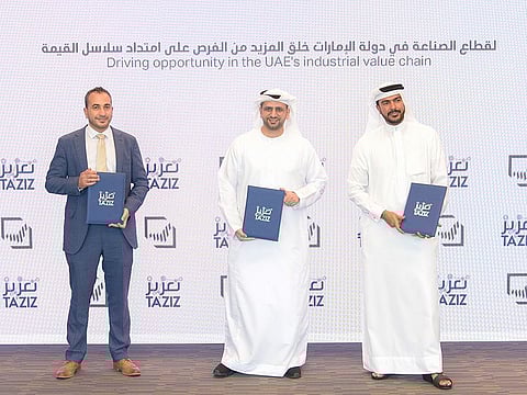 Kanoo Energy will seek to base some of its industrial units at Ta'ziz, as part of the UAE's 'Make in the Emirates' programme. The Kanoo Group’s Area Executive Hesham Nass and Kanoo Energy’s General Manager Raman Marwaha participated in the EoI signing, together with Khaleefa Al Meheiri, acting CEO of the Ta’ziz program.