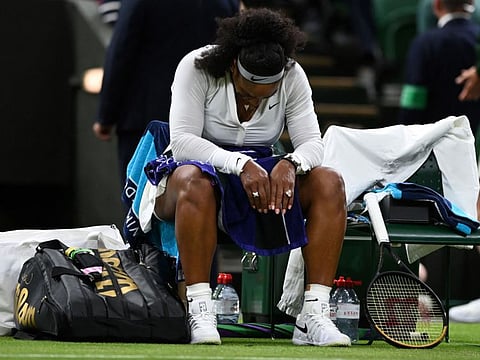 Serena Williams struggled against Harmony Tan in her first round match at Wimbledon.