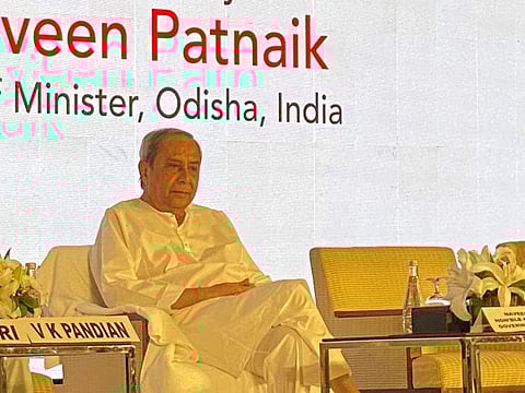 Naveen Patnaik, the Chief Minister of Odisha, during an interaction with the Odia diaspora in Dubai today.