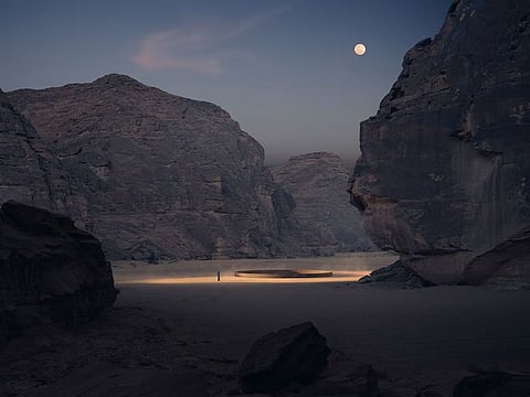 Render of Ashab Al-Lal by Ahmed Mater at Wadi AlFann.