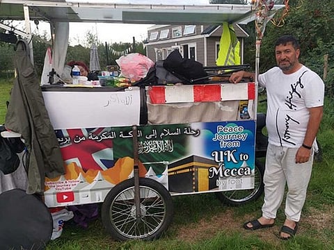 Adam Mohammad walked across 11 countries from Britain to reach Mecca for Hajj.