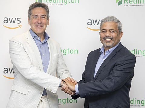 Vittorio Sanvito, EMEA Director of Partner Development at AWS and Rajiv Srivastava, Managing Director at Redington Group