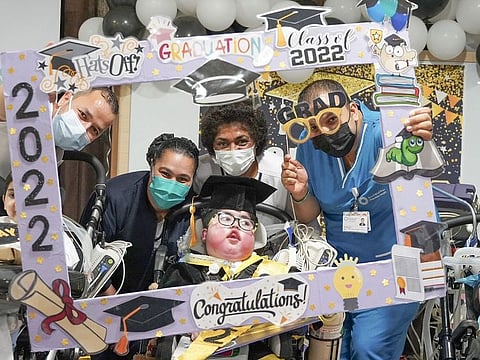 Children aged from two to four years old, with varying educational needs, graduated from the unique ‘Tiny Treasures’ program at Amana Healthcare Pediatric Long Term Care Hospital.