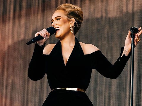 British singer Adele performing at the BST Hyde Park Festival in London