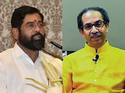 Eknath Shinde and Uddav Thackeray. BJP has succeeded in creating a parallel Shiv Sena power centre outside the Thackeray household and ensured that the regional force will be mired in a likely legal battle to prove who is the real Shiv Sena.