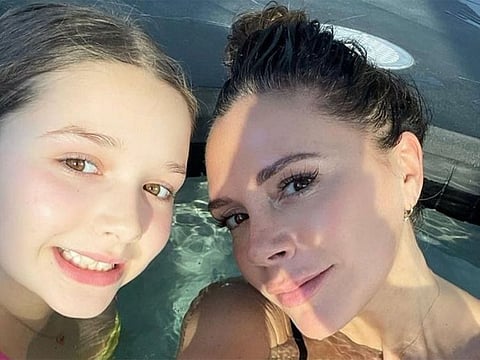 Harper and Victoria Beckham