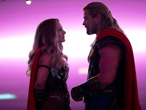 Natalie Portman and Chris Hemworth in 'Thor: Love and Thunder'
