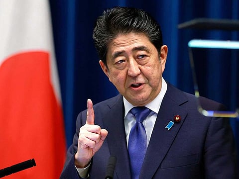 File photo: Japan's Prime Minister Shinzo Abe speaks during a press conference at the prime minister's official residence in Tokyo, on Sept. 25, 2017.