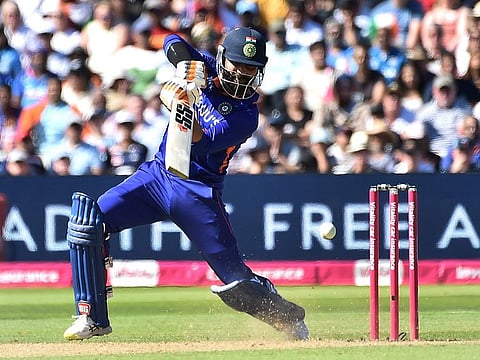 Ravindra Jadeja gave India a late push with a 46 off 29 balls against England in the second T20 International on Saturday.