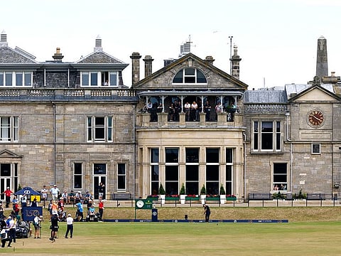 South Africa's Gary Player of Team Player teeing off at the first during the Celebration of Champions four hole tournament at St Andrews on Monday.