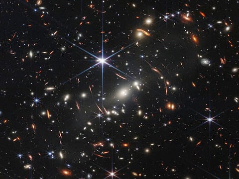 This image provided by NASA on Monday, July 11, 2022, shows galaxy cluster SMACS 0723, captured by the James Webb Space Telescope.