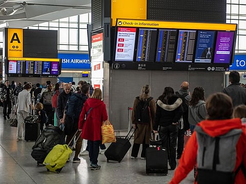 London's Heathrow puts a strict cap on daily numbers at 100,000 people.