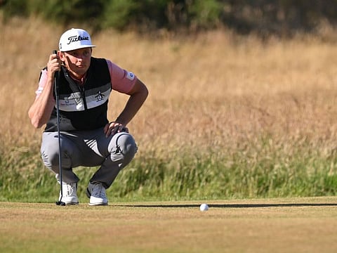 Australia's Cameron Smith lines up a putt on the 17th green during his second round on day 2 of The 150th British Open on The Old Course at St Andrews in Scotland on Friday.
