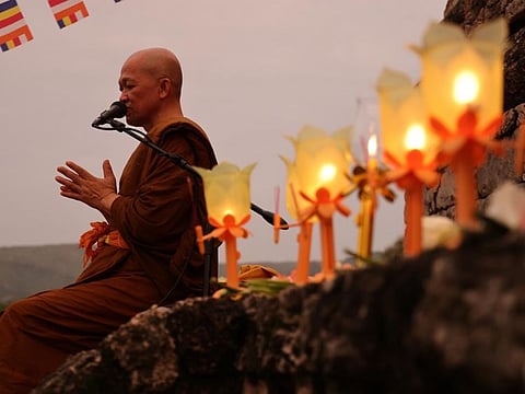 Arayawangso performing various rituals prior to ‘rain retreat’ at Dharmarajika Stupa in Taxila.