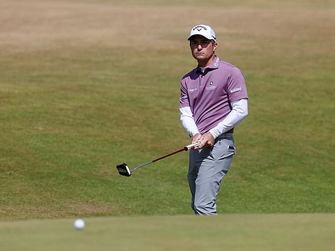 Kevin Kisner of the US fired up the third round of British Open at St Andrews on Saturday.