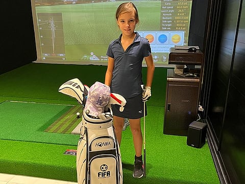 At nine, Victoria Wojcik says she wants to be the 'best' if golf, but dad Martin says they are not going to put any pressure on her.