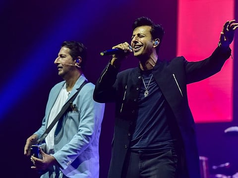 Salim Sulaiman perform during the live concert at Coca Cola Arena, Dubai.