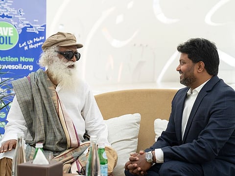 Sadhguru and Raghu Subramanian, Founder and Global CEO of actyv.ai